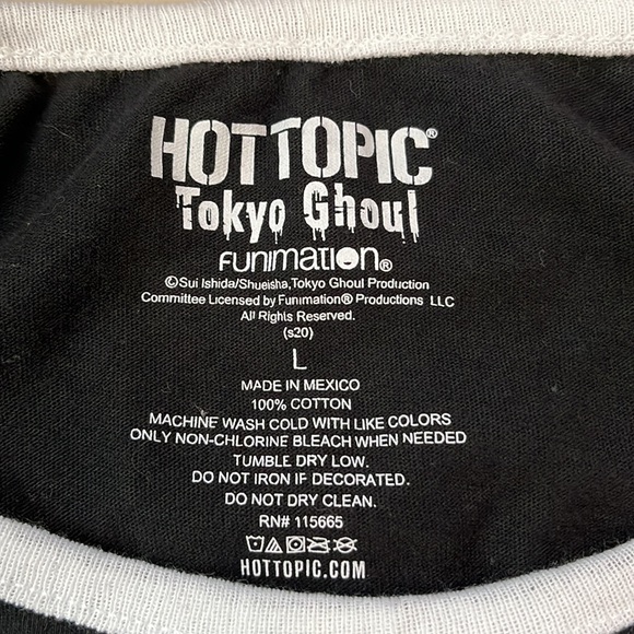 Tokyo Ghoul "WHAT'S 1000 MINUS 7" tank top from Hot Topic - Picture 3 of 3